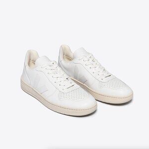 VEJA V-10 CWL Leather Sneakers White Men's 9